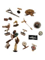 KING EDWARD GOLD PLATED CUFF LINKS AND OTHERS, TIE PINS ETC