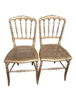 PAIR GILT CHAIRS