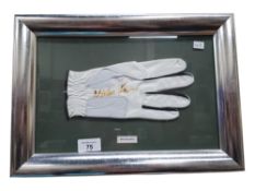 FRAMED SIGNED GLOVE NICLAS FASTH WITH C.O.A
