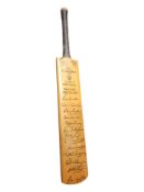 MINIATURE SIGNED CRICKET BAT ENGLAND 1953