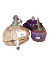 3 VICTORIAN LADY PIN CUSHIONS