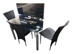 MODERN DINING TABLE AND 4 CHAIRS