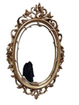 GILT OVAL MIRROR