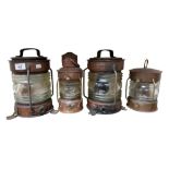 4 VARIOUS SHIPS LAMPS