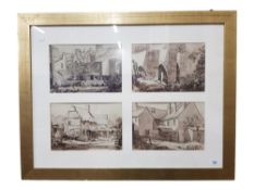 4 X FRAMED WATERCOLOURS BY FREDERICK STONHAM F.R.S.A