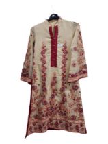 VINTAGE ORIENTAL EMBROIDERY AND PEARL DRESS