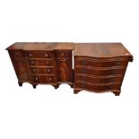 SERPENTINE 4 DRAWER CHEST AND BREAKFRONT CHEST