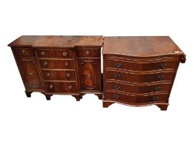 SERPENTINE 4 DRAWER CHEST AND BREAKFRONT CHEST