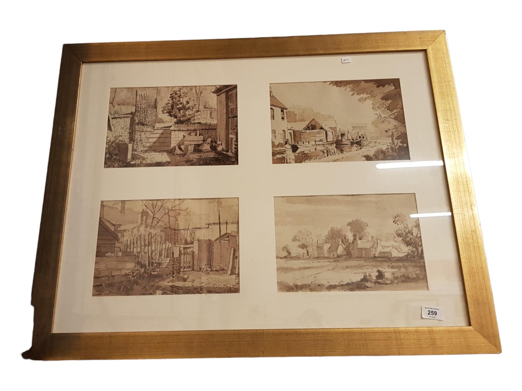 4 X FRAMED WATERCOLOURS BY FREDERICK STONHAM F.R.S.A