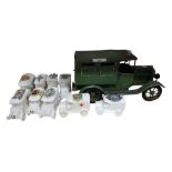 9 VARIOUS GOSS STYLE CRESTED MODEL AMBULANCES AND TIN PLATE MODEL