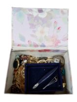 BOX OF COSTUME JEWELLERY