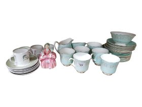 TUSCAN TEA SET, SUZIE COOPER COFFEE SET & ROYAL DOULTON FIGURE