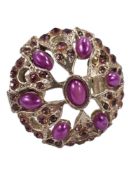 ART DECO STYLE RING WITH PINK STONES