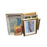 QUANTITY OF VARIOUS FRAMED PAINTINGS