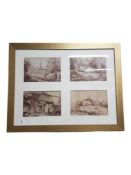 4 X FRAMED WATERCOLOURS BY FREDERICK STONHAM F.R.S.A