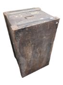 ANTIQUE PINE STEAMER TRUNK WITH LABELS