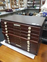 JEWELLERS MULTI DRAWER CABINET & CONTENTS