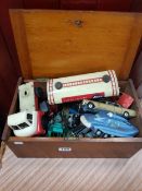 BOX OF MODEL CARS TO INCLUDE DINKY AND CORGI