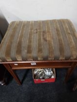 EDWARDIAN INLAID PIANO STOOL