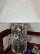 VINTAGE CUTGLASS LAMP & SHADE