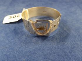 VINTAGE SILVER BUCKLE BANGLE