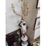 RETRO BLACKAMOOR GLAZED FIGURE LAMP & BASE