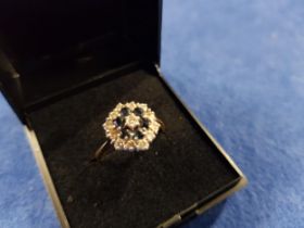 18 CARAT GOLD SAPPHIRE & DIAMOND RING