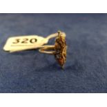 12 CARAT GOLD AND SILVER DESIGNER RING