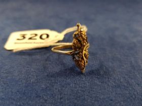 12 CARAT GOLD AND SILVER DESIGNER RING