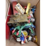 LARGE BOX OF VINTAGE TOYS AND GAMES