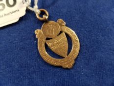 9 CARAT GOLD FOOTBALL MEDAL - COUNTY ANTRIM FOOTBALL ASSOCIATION QUALIFYING COMPETITION 1915 -