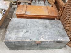 2 LARGE WOODEN TRUNKS & TOOL CONTENTS