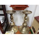 PAIR OF LARGE BRASS CANDLESTICKS