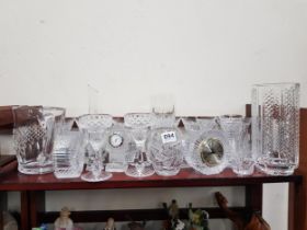 LARGE SHELF LOT OF CUT GLASS