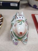 SIGNED VINTAGE CHINESE PORCELAIN RABBIT