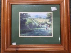 PINE FRAMED CHARLES MCAULEY PRINT