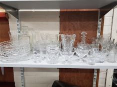LARGE BOX OF ASSORTED CUT GLASS ITEMS