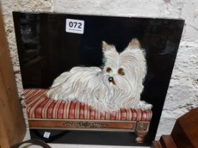 ORNATE WESTIE TILE PICTURE