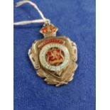 SILVER, GOLD & ENAMEL MEDAL - PRESENTED BY ASTON VILLA FOOTBALL CLUB (NOT INSCRIBED TO REAR)