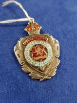 SILVER, GOLD & ENAMEL MEDAL - PRESENTED BY ASTON VILLA FOOTBALL CLUB (NOT INSCRIBED TO REAR)