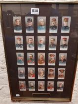 FRAMED SET OF WILL'S CIGARETTE CARDS - ALLIED ARMY LEADERS