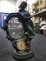 FIGURINE MIRROR/CLOCK