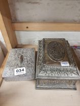 2 SILVER PLATED CIGARETTE BOXES