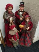 TALL FAMILY GROUP OF CAROL SINGERS APPROXIMATELY 3FT TALL
