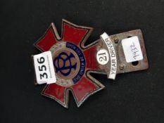 VINTAGE CAR GRILL BADGE - THE ORDER OF THE ROAD