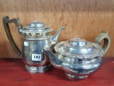 ANTIQUE SILVER PLATE TEA AND COFFEE POT BY MATTHEW BOLTON