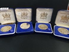 4 X FREEDOM OF THE BOROUGH OF CASTLEREAGH COINS