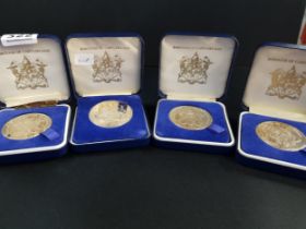 4 X FREEDOM OF THE BOROUGH OF CASTLEREAGH COINS
