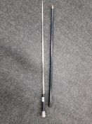 ANTIQUE SWORD STICK WITH SILVER TOP