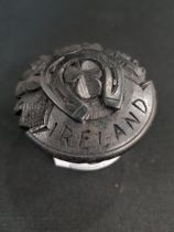 BOG OAK TRINKET BOX DECORATED WITH SHAMROCKS